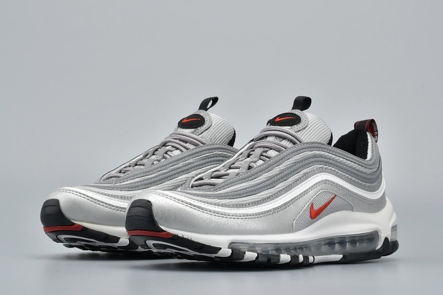 NIKE AIR MAX 97 PRATA E VERMELHO RL STORE