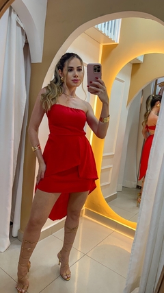 Vestido Nayana Vermelho Claro