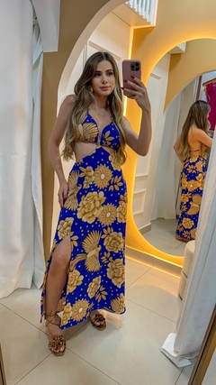 Vestido Liane Flor Azul