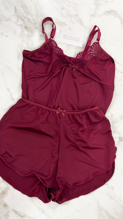 Babydoll Renda GG Marsala