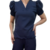 Blusa Scrub Feminino Princess Azul Marinho na internet