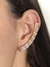 Earcuff Zircônia Dupla Retangular - comprar online