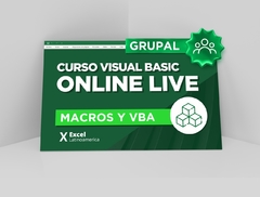 CURSO DE MACROS Y VBA GRUPAL ONLINE LIVE - comprar online