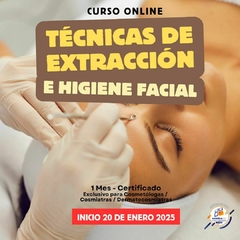 Curso Online TÉCNICAS DE EXTRACCIÓN E HIGIENE FACIAL - VALOR INSCRIPCIÓN - CURSO DE ESPECIALIZACIÓN - 1 mes - Valor Inscripción: - Estética 360º