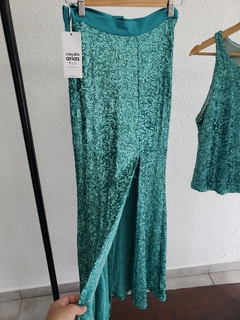 Conjunto lentejuelas verde en internet