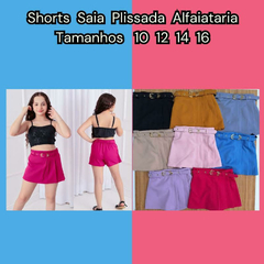 SHORTS SAIA PLISSADO ALFAIATARIA JUVENIL