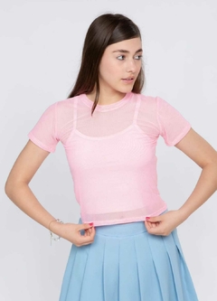 BLUSINHA TULE COM CROPPED ALCINHA JUVENIL - comprar online