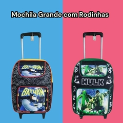 MOCHILA GRANDE DE RODINHAS MENINO PERSONAGENS na internet