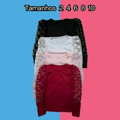 BLUSA LONGA MANGA TULE