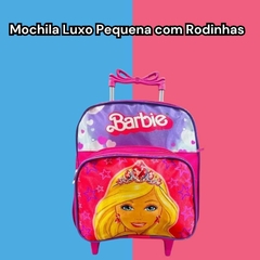 MOCHILA ESCOLAR LUXO PEQUENA DE RODINHAS MENINA PERSONAGENS