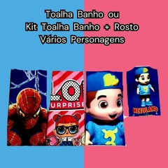 TOALHA DE BANHO PERSONAGENS