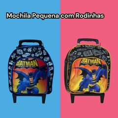 MOCHILA ESCOLAR PEQUENA DE RODINHAS MENINO PERSONAGENS na internet