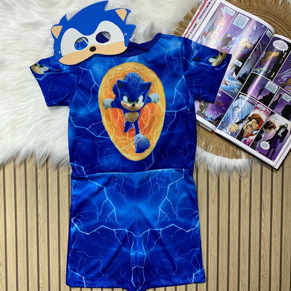 Fantasia Sonic Infantil até o Tamanho 10