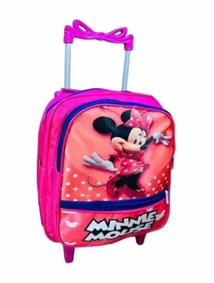 MOCHILA ESCOLAR LUXO PEQUENA DE RODINHAS MENINA PERSONAGENS - Atacado Infantil Mundo K