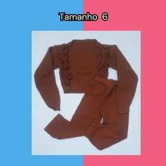 CONJUNTO TRICO TAMANHO 6 MARROM