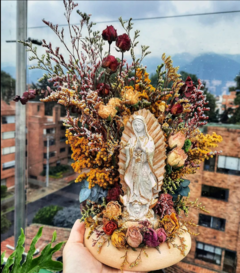 Gruta Floral de la Virgen de Guadalupe (30cmx13cm)