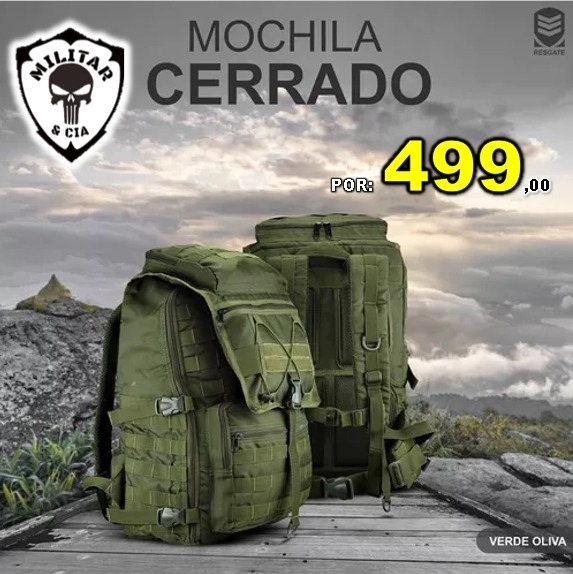 Mochila Tática Modular Cerrado - Militar & Cia