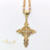 Colar com Crucifixo Dourado com Pedras - comprar online