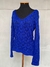 Suéter ponto aberto azul royal - TAM U na internet