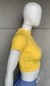 Cropped canelado amarelo - TAM M na internet