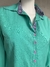 Camisa verde detalhes florais - TAM G - loja online
