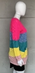 Cardigan alongado color block - TAM M - loja online