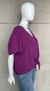 Camisa amarração roxa - TAM GG - Katdress Brechó e moda sustentável