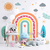 Papel de Parede Infantil Tema Arco-Íris Soft Color Para Decorar Quarto de Criança