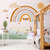 Papel de parede Infantil Jardim Arco-íris Borboletas Boho Quarto de Bebê e Criança