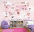 Papel de Parede Infantil Tema Safari Mapa Mundi Rosa Para Quarto de Bebê e Criança