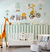 Papel de Parede Infantil Tema Safari Soft Color Verde Para Decorar Quarto de Bebê e Criança