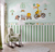 Papel de Parede Infantil Tema Safari Soft Color Verde Para Quarto de Bebê e Criança