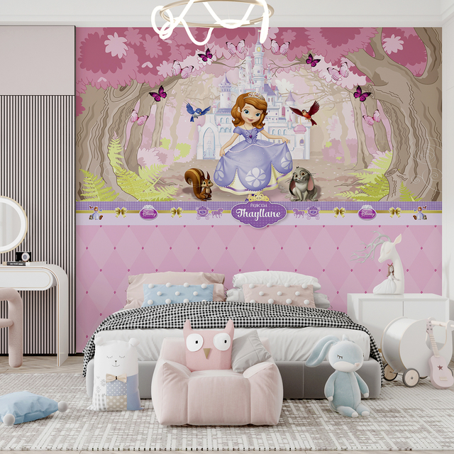 Jogo de Quarto Completo Princesa Sofia - Rosa