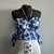 Cropped floral azul e branco Shein - comprar online