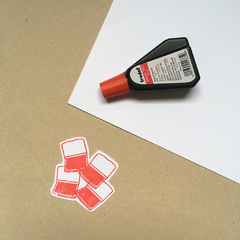 Tinta / almofada vermelha para papel - comprar online