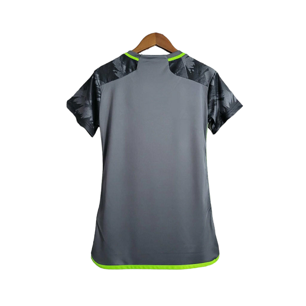 Camisa Internacional II 23/24 - Feminina Adidas - Cinza com detalhes em  verde