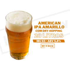 KIT DE INSUMOS AMERICAN IPA AMARILLO COM DRY HOPPING • 20 LITROS