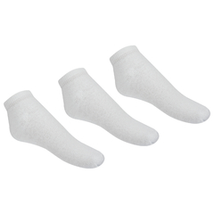 Kit Com 3 Pares - Meia Sapatilha ( Invisível ) Masculina Esportiva Atoalhada - Branca - Kit Com 3 Pares