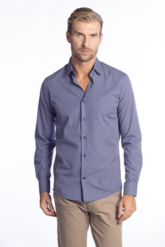 Camisa xadrez marinho slim fit - comprar online