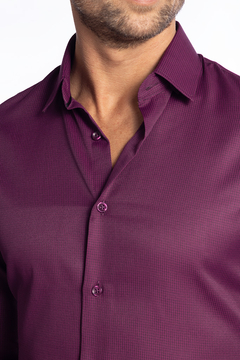 Camisa vinho xadrez passa fácil - Garbo - Loja Online de Moda Masculina