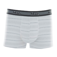 Cueca Boxer em Algodão e Elastano Mash Branco