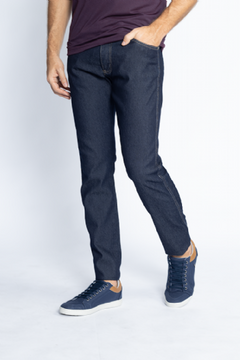 Calça Jeans VILEJACK com Elastano Slim Marinho