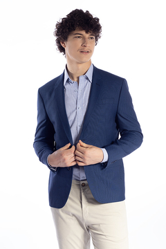 BLAZER AZUL CASUAL SLIM FIT na internet