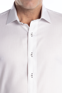 Camisa Branca Slim Fit Masculina Texturada na internet