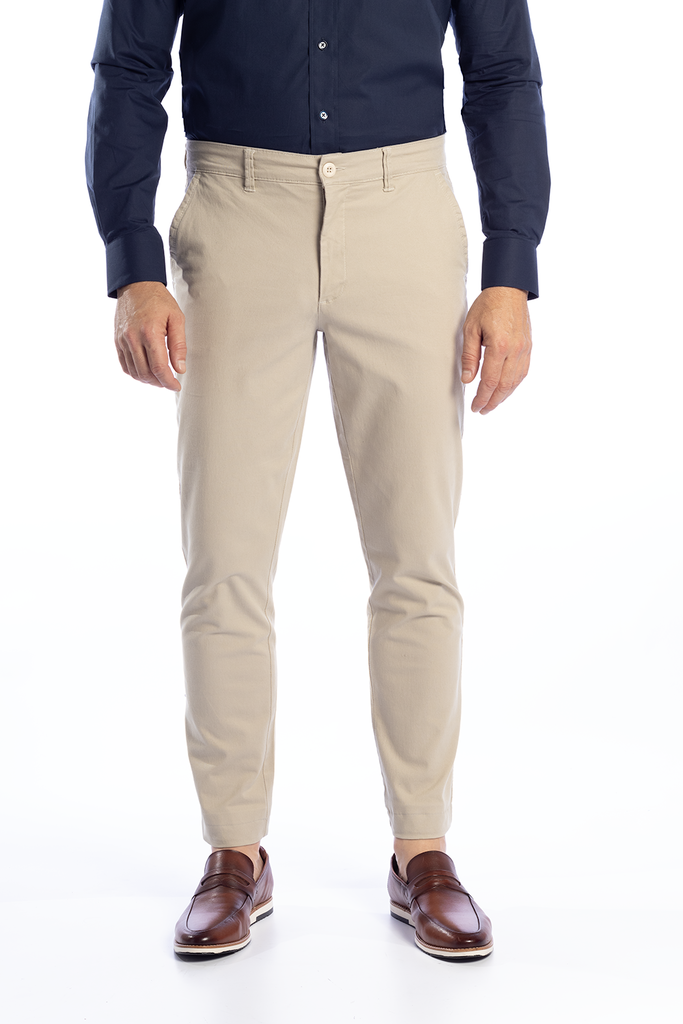 Calça bege masculina com camisa cheap social