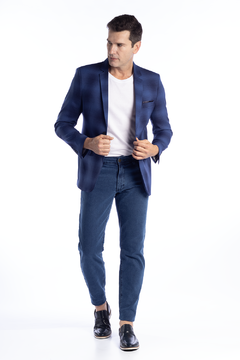 BLAZER CASUAL XADREZ AZUL na internet