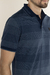 Polo listrada fio tinto azul escuro - Garbo - Loja Online de Moda Masculina