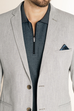 Blazer Casual Cinza 100% algodão - Garbo - Loja Online de Moda Masculina