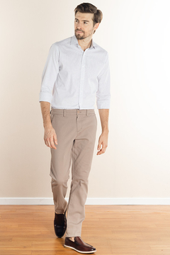 Camisa Xadrez Casual branca / bege / azul - Garbo - Loja Online de Moda Masculina