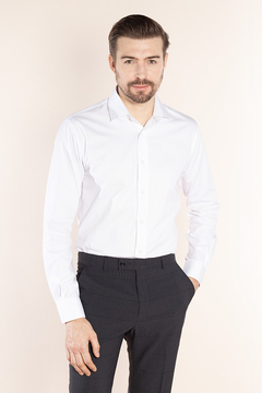 CAMISA BRANCA SLIM FIT ALGODÃO - comprar online